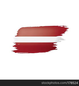 Latvia flag, vector illustration on a white background. Latvia flag, vector illustration on a white background.