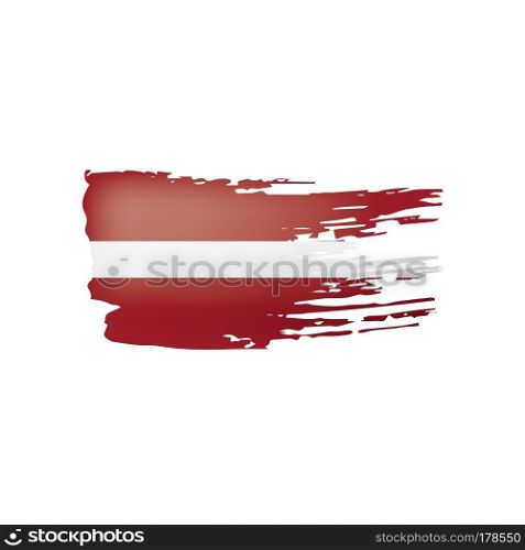 Latvia flag, vector illustration on a white background. Latvia flag, vector illustration on a white background.
