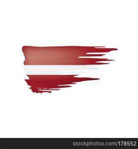 Latvia flag, vector illustration on a white background. Latvia flag, vector illustration on a white background.