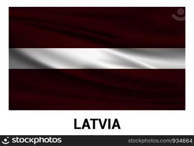 Latvia flags design vector