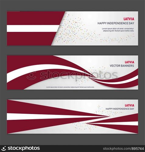 Latvia independence day abstract background design banner and flyer, postcard, landscape, celebration vector illustration