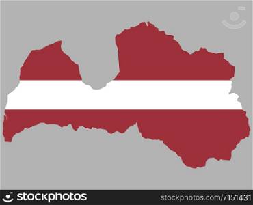 Latvia Map Flag Vector illustration Eps 10.. Latvia Map Flag Vector illustration Eps 10