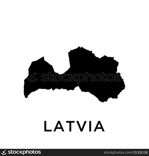 Latvia map icon design trendy