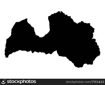 Latvia Map Silhouette Vector illustration Eps 10.. Latvia Map Silhouette Vector illustration Eps 10