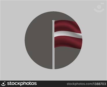 Latvia National flag. original color and proportion. Simply vector illustration background, from all world countries flag set for design, education, icon, icon, isolated object and symbol for data visualisation