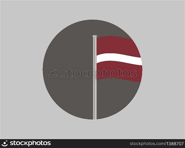 Latvia National flag. original color and proportion. Simply vector illustration background, from all world countries flag set for design, education, icon, icon, isolated object and symbol for data visualisation