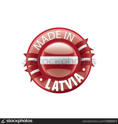 Latvia national flag, vector illustration on a white background. Latvia flag, vector illustration on a white background