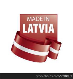 Latvia national flag, vector illustration on a white background. Latvia flag, vector illustration on a white background