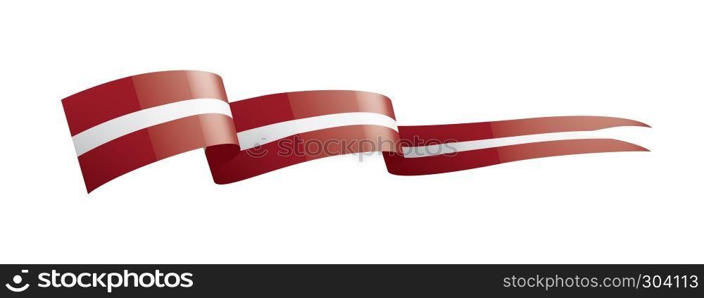 Latvia national flag, vector illustration on a white background. Latvia flag, vector illustration on a white background