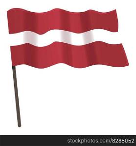 Latvia outdoor flag icon cartoon vector. National travel. Nation map. Latvia outdoor flag icon cartoon vector. National travel