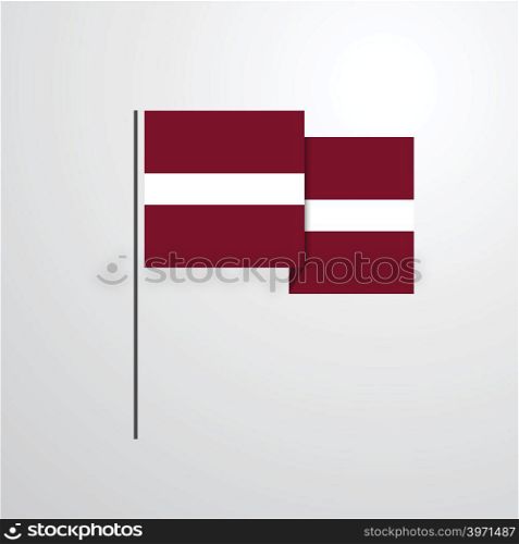 Latvia waving Flag design vector