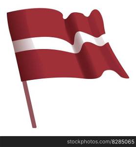 Latvian flag icon cartoon vector. National travel. Round map. Latvian flag icon cartoon vector. National travel