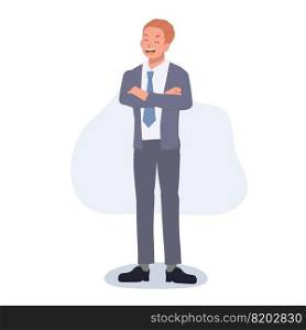 Laughing at funny things concept. man smiling and laughing with open mouth. vector illustration