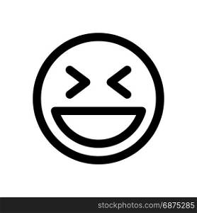 laughing emoji, icon on isolated background