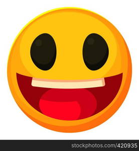Laughing smiley icon. Cartoon illustration of laughing smiley vector icon for web. Laughing smiley icon, cartoon style