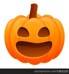 Laughtning pumpkin icon. Cartoon of laughtning pumpkin vector icon for web design isolated on white background. Laughtning pumpkin icon, cartoon style