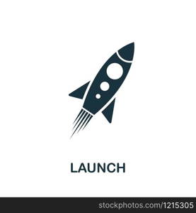 Launch icon vector illustration. Creative sign from seo and development icons collection. Filled flat Launch icon for computer and mobile. Symbol, logo vector graphics.. Launch vector icon symbol. Creative sign from seo and development icons collection. Filled flat Launch icon for computer and mobile