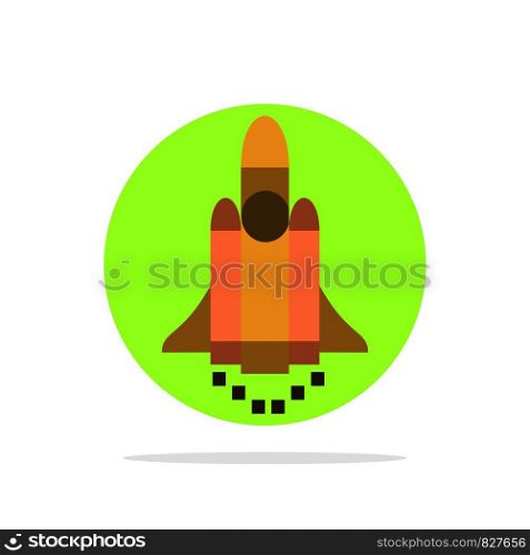 Launch, Launching, Marketing, Promote Abstract Circle Background Flat color Icon