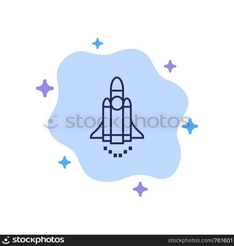 Launch, Launching, Marketing, Promote Blue Icon on Abstract Cloud Background