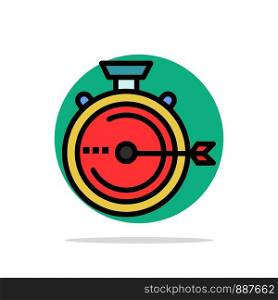 Launch, Management, Optimization, Release, Stopwatch Abstract Circle Background Flat color Icon