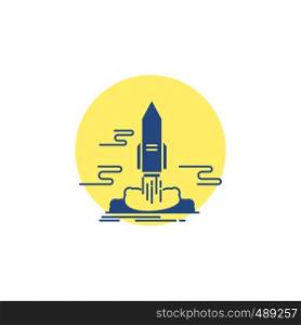launch, Publish, App, shuttle, space Glyph Icon.. Vector EPS10 Abstract Template background