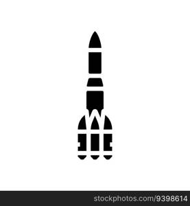 launch vehicle aeronautical engineer glyph icon vector. launch vehicle aeronautical engineer sign. isolated symbol illustration. launch vehicle aeronautical engineer glyph icon vector illustration