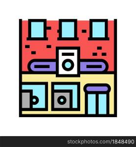 laundromat building color icon vector. laundromat building sign. isolated symbol illustration. laundromat building color icon vector illustration