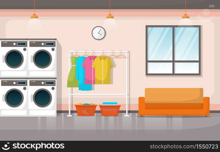 Laundromat Clothes Washing Machine Laundry Tools Modern Interior