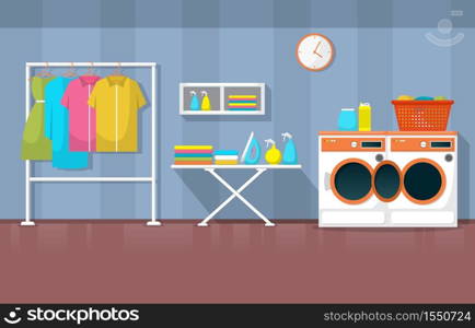 Laundromat Clothes Washing Machine Laundry Tools Modern Interior