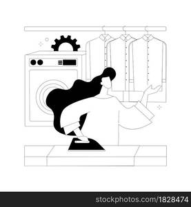 Laundry and dry cleaning abstract concept vector illustration. laundry facilities industry, cleaning and restoration services, pickup and delivery service, small niche business abstract metaphor.. Laundry and dry cleaning abstract concept vector illustration.