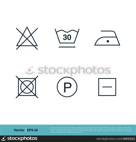 Laundry Icon Set Vector Logo Template Illustration Design. Vector EPS 10.