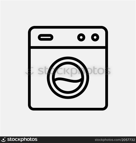 laundry icon vector line style