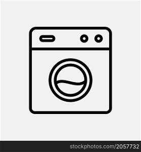 laundry icon vector line style