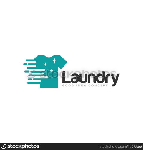 Laundry Logo Icon Design Vector