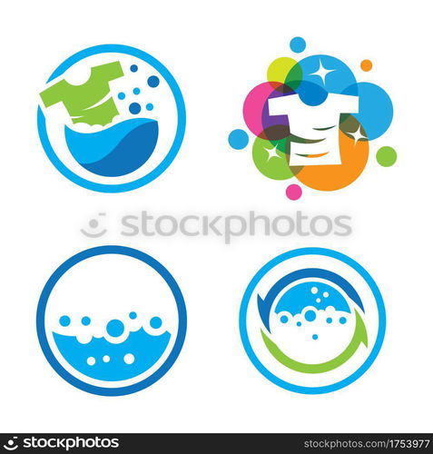 Laundry logo images illustration design