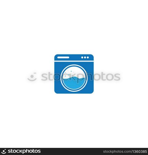 Laundry logo template vector icon design