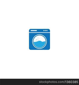Laundry logo template vector icon design
