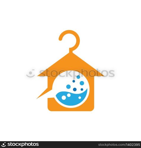 Laundry logo vector icon design