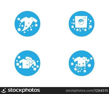 Laundry logo vector icon illustration design