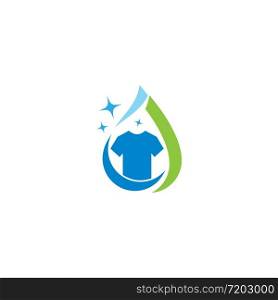 Laundry logo vector icon template