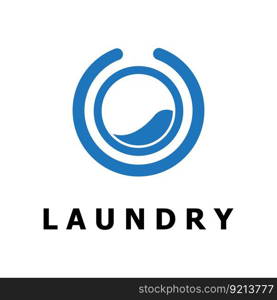 laundry logo vector with slogan template