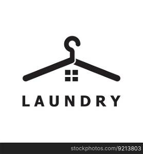 laundry logo vector with slogan template