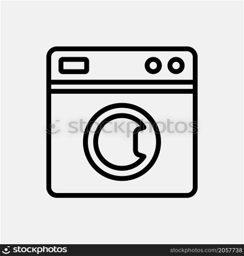 laundry machine icon line style