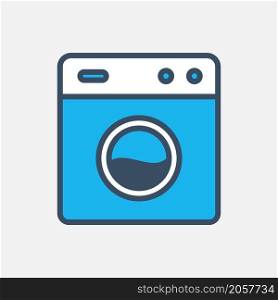 laundry machine icon vector flat design