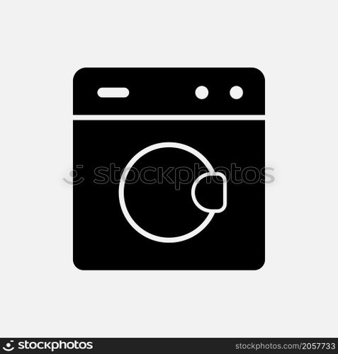 laundry machine icon vector solid style