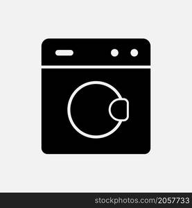 laundry machine icon vector solid style