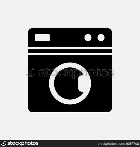 laundry machine icon vector solid style