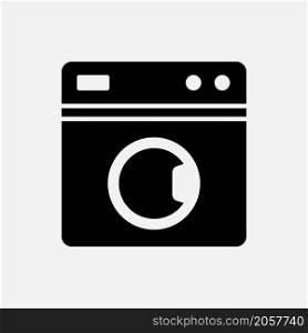 laundry machine icon vector solid style