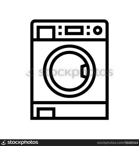 laundry machine line icon vector. laundry machine sign. isolated contour symbol black illustration. laundry machine line icon vector illustration