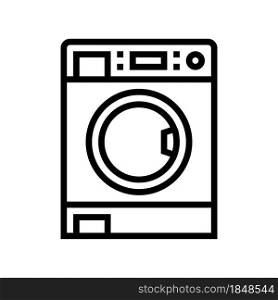 laundry machine line icon vector. laundry machine sign. isolated contour symbol black illustration. laundry machine line icon vector illustration